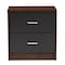 Baxton Studio Hansel Modern 2-Drawer Dark Brown and Dark Grey Finished Nightstand 147-8259 - alternate 7